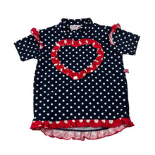 Load image into Gallery viewer, Girls Plum, navy short sleeve rashie / swim top, FUC, size 00,  