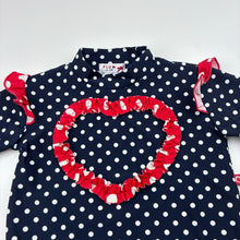 Load image into Gallery viewer, Girls Plum, navy short sleeve rashie / swim top, FUC, size 00,  