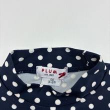 Load image into Gallery viewer, Girls Plum, navy short sleeve rashie / swim top, FUC, size 00,  