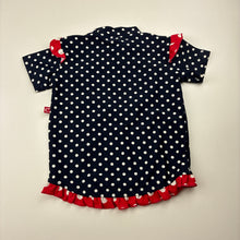 Load image into Gallery viewer, Girls Plum, navy short sleeve rashie / swim top, FUC, size 00,  