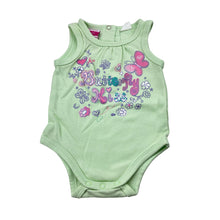 Load image into Gallery viewer, Girls H+T, green cotton singletsuit / romper, butterfly, GUC, size 0000,  