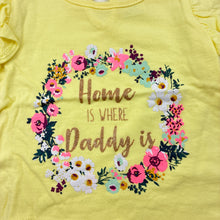 Load image into Gallery viewer, Girls Baby Berry, yellow cotton long sleeve t-shirt / top, daddy, GUC, size 000,  
