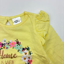 Load image into Gallery viewer, Girls Baby Berry, yellow cotton long sleeve t-shirt / top, daddy, GUC, size 000,  