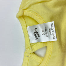 Load image into Gallery viewer, Girls Baby Berry, yellow cotton long sleeve t-shirt / top, daddy, GUC, size 000,  