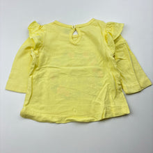 Load image into Gallery viewer, Girls Baby Berry, yellow cotton long sleeve t-shirt / top, daddy, GUC, size 000,  