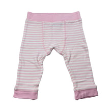 Load image into Gallery viewer, Girls Sprout, pink &amp; white stripe cotton leggings / bottoms, FUC, size 00,  