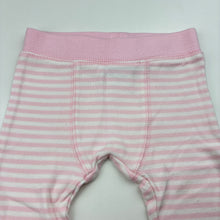 Load image into Gallery viewer, Girls Sprout, pink &amp; white stripe cotton leggings / bottoms, FUC, size 00,  