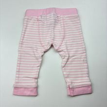 Load image into Gallery viewer, Girls Sprout, pink &amp; white stripe cotton leggings / bottoms, FUC, size 00,  