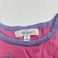 Load image into Gallery viewer, Girls Mix Baby, lightweight knitted cotton sweater / jumper, zebra, GUC, size 00,  
