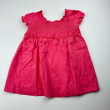Load image into Gallery viewer, Girls Tiny Little Wonders, pink cotton dress, embroidered flowers, GUC, size 00, L: 37cm