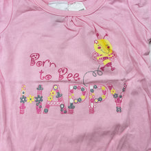 Load image into Gallery viewer, Girls Tiny Little Wonders, pink cotton bodysuit / romper, bee, EUC, size 00,  