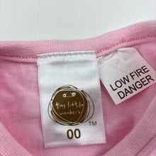 Load image into Gallery viewer, Girls Tiny Little Wonders, pink cotton bodysuit / romper, bee, EUC, size 00,  