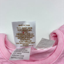 Load image into Gallery viewer, Girls Tiny Little Wonders, pink cotton bodysuit / romper, bee, EUC, size 00,  
