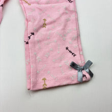 Load image into Gallery viewer, Girls Chick Pea, pink cotton ruffle leggings / bottoms, GUC, size 000,  