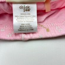 Load image into Gallery viewer, Girls Chick Pea, pink cotton ruffle leggings / bottoms, GUC, size 000,  