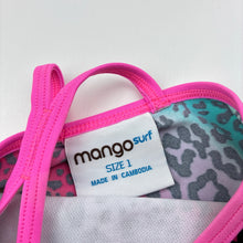 Load image into Gallery viewer, Girls Mango, bright colourful swim one-piece, EUC, size 1,  