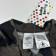Load image into Gallery viewer, Boys Baby Berry, flannel cotton camo print pyjama top, NEW, size 2,  