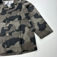 Load image into Gallery viewer, Boys Baby Berry, flannel cotton camo print pyjama top, NEW, size 2,  