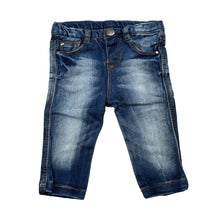 Load image into Gallery viewer, Girls Zara, blue stretech denim jeans, adjustable, GUC, size 00,  
