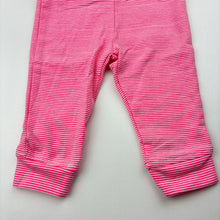 Load image into Gallery viewer, Girls Target, pink &amp; white stripe stretchy leggings / bottoms, EUC, size 000,  