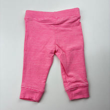 Load image into Gallery viewer, Girls Target, pink &amp; white stripe stretchy leggings / bottoms, EUC, size 000,  