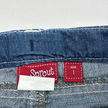 Load image into Gallery viewer, Boys Sprout, lightweight denim shorts, adjustable, GUC, size 1,  