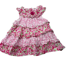 Load image into Gallery viewer, Girls Target, tiered floral cotton dress, GUC, size 00, L: 30cm