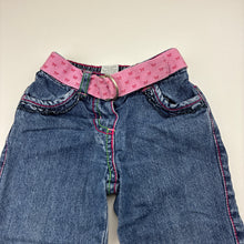 Load image into Gallery viewer, Girls Target, blue denim pants, elasticated, GUC, size 0,  
