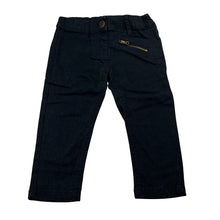 Load image into Gallery viewer, Girls H&amp;T, black stretch cotton pants, adjustable, EUC, size 1,  