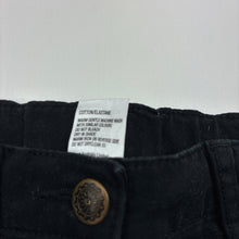 Load image into Gallery viewer, Girls H&amp;T, black stretch cotton pants, adjustable, EUC, size 1,  