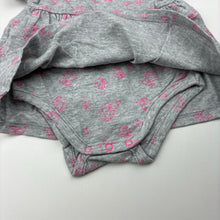 Load image into Gallery viewer, Girls Target, grey stretchy romper dress, rabbits, EUC, size 000,  