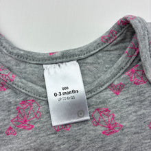 Load image into Gallery viewer, Girls Target, grey stretchy romper dress, rabbits, EUC, size 000,  