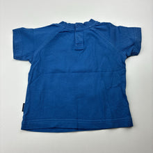 Load image into Gallery viewer, Boys Esprit, blue cotton t-shirt / top, fish, GUC, size 6 months,  