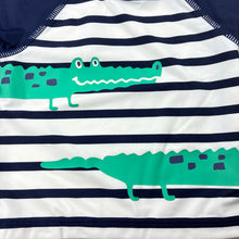 Load image into Gallery viewer, Boys Dymples, short sleeve rashie / swim top, crocodiles, EUC, size 000,  