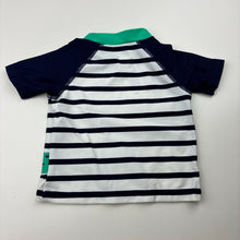 Load image into Gallery viewer, Boys Dymples, short sleeve rashie / swim top, crocodiles, EUC, size 000,  