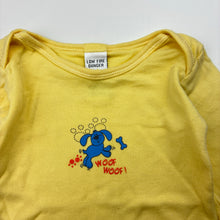 Load image into Gallery viewer, Boys Baby Baby, vintage cotton bodysuit / romper, dog, GUC, size 000,  