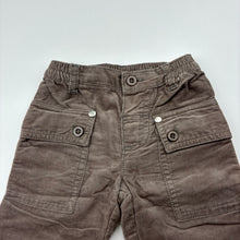 Load image into Gallery viewer, Boys Sprout, lightweight cotton corduroy pants, elasticated, GUC, size 000,  