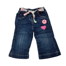 Load image into Gallery viewer, Girls Target, blue denim jeans, elasticated, GUC, size 00,  