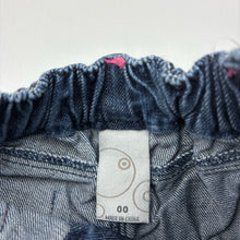 Load image into Gallery viewer, Girls Target, blue denim jeans, elasticated, GUC, size 00,  