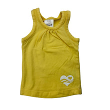 Load image into Gallery viewer, Girls Dymples, yellow singlet / tank top,heart, GUC, size 000,  