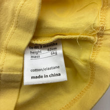Load image into Gallery viewer, Girls Dymples, yellow singlet / tank top,heart, GUC, size 000,  