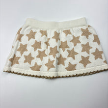 Load image into Gallery viewer, Girls TJX, cotton &amp; metallic knit skirt, elasticated, EUC, size 1-2,  