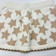 Load image into Gallery viewer, Girls TJX, cotton &amp; metallic knit skirt, elasticated, EUC, size 1-2,  