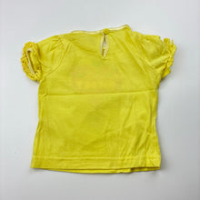 Load image into Gallery viewer, Girls Baby Biz, yellow cotton t-shirt / top, heart, GUC, size 000,  