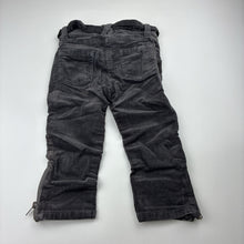 Load image into Gallery viewer, Girls Sista, grey stretch corduroy pants, adjustable, FUC, size 2,  