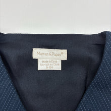 Load image into Gallery viewer, Boys Mamas &amp; Papas, blue cotton pin stripe formal vest / waistcoat, EUC, size 0,  