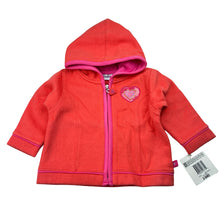 Load image into Gallery viewer, Girls First Impressions, coral fleece lined zip hooded sweater, NEW, size 00,  