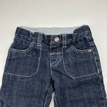 Load image into Gallery viewer, Boys Sprout, dark denim pants / jeans, elasticated, GUC, size 0,  