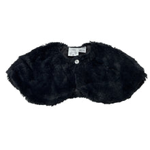 Load image into Gallery viewer, Girls Baby Baby, black faux fur cape / jacket, EUC, size 1,  