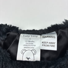 Load image into Gallery viewer, Girls Baby Baby, black faux fur cape / jacket, EUC, size 1,  